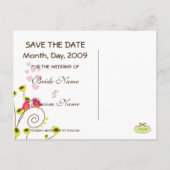 Bewaar de datum Foto briefkaarten, love birds Aankondigingskaart (Achterkant)