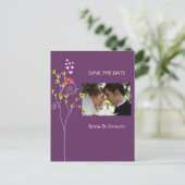Bewaar de datum Foto briefkaarten, love birds Aankondigingskaart (Staand voorkant)