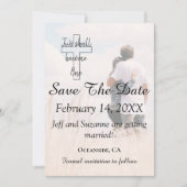 Bewaar de datum foto christelijke trouwannonce save the date (Voorkant)