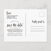 Bewaar de datum Foto Rustic Barn Wood Wedding Aankondigingskaart (Achterkant)