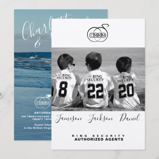 Bewaar de datum fotocards save the date (Voorkant / Achterkant)