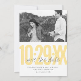Bewaar de datum fotokaart, bruiloft collectie save the date