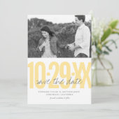 Bewaar de datum fotokaart, bruiloft collectie save the date (Staand voorkant)