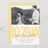 Bewaar de datum fotokaart, bruiloft collectie save the date (Voorkant / Achterkant)