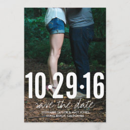 Bewaar de datum fotokaart, bruiloft collectie save the date