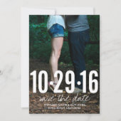 Bewaar de datum fotokaart, bruiloft collectie save the date (Voorkant)