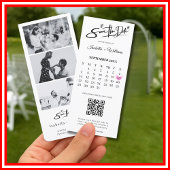 Bewaar de datum Fotostrip Elegant QR Code Wedding