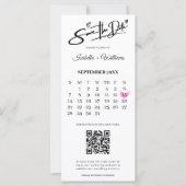 Bewaar de datum fotostrip Elegante QR-code bruilof (Voorkant)