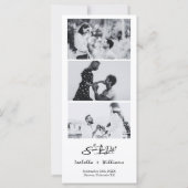 Bewaar de datum fotostrip Elegante QR-code bruilof (Achterkant)