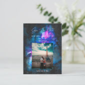 Bewaar de datum  | Galaxy Watercolors Briefkaart (Staand voorkant)
