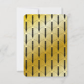 Bewaar de datum Gatsby Bruiloft Art Deco Goud Zwar Save The Date (Achterkant)