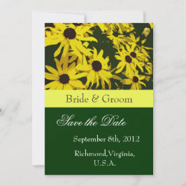Bewaar de datum, gele madeliefjes bloemen save the date