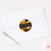 Bewaar de datum Gele Tulip Bruiloft Sticker Seal (Envelop)