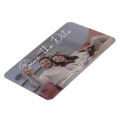 Bewaar de datum gepersonaliseerde fotomagneet - op magneet (Linkerzijde)