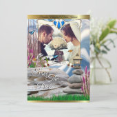 Bewaar de datum gepersonaliseerde uitnodiging (Staand voorkant)