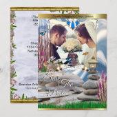 Bewaar de datum gepersonaliseerde uitnodiging (Voorkant / Achterkant)