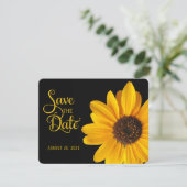 Bewaar de datum, gepersonaliseerde zonnebloem kaart (Staand voorkant)
