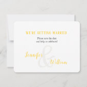 Bewaar de datum, gepersonaliseerde zonnebloem kaart (Achterkant)