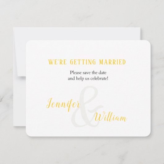 Bewaar de datum, gepersonaliseerde zonnebloem kaart (Achterkant)