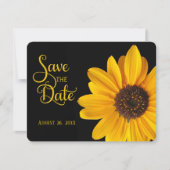 Bewaar de datum, gepersonaliseerde zonnebloem kaart (Voorkant)
