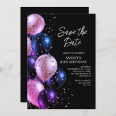 Bewaar de datum Glam 50e verjaardag Kaart (Voorkant / Achterkant)