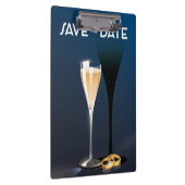 Bewaar de datum glas en gouden ringen klembord (Rechts)