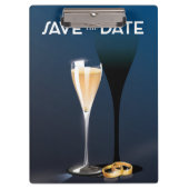 Bewaar de datum glas en gouden ringen klembord (Voorkant)