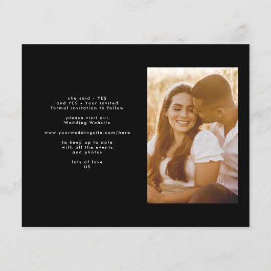 Bewaar de datum Gold Foil budget Moderne Foto Flyer (Achterkant)