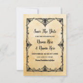 Bewaar de datum Gotische Lijst Halloween Bats Save The Date (Voorkant)