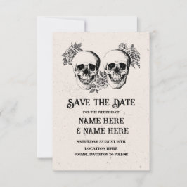 Bewaar de datum Gotische Lijst Halloween schedel K Save The Date