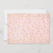 Bewaar de datum Goud en Roze Glitter Save The Date (Achterkant)