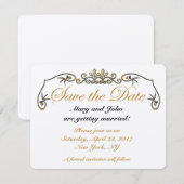 Bewaar de datum goud kaart (Voorkant / Achterkant)