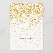 Bewaar de datum gouden glitter save the date (Achterkant)