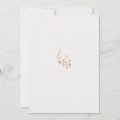 Bewaar de datum gouden omtrek bloemen kaart (Achterkant)
