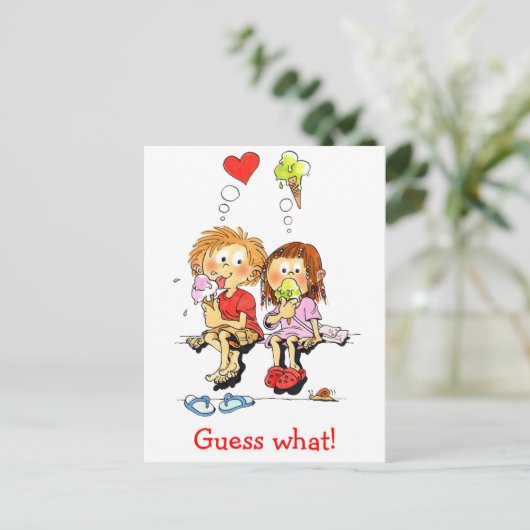 Bewaar De Datum Grappige Prentkaarten Aankondigingskaart (Staand voorkant)