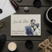 Bewaar de datum Halloween Frankenstein Bride Notitiekaartje