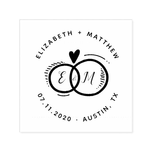 bewaar de datum handgeschreven bruiloft Rubber Sta Zelfinktende Stempel (Design)