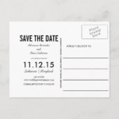 Bewaar de datum Handgeschreven Faux Gold Fotobehan Aankondigingskaart (Achterkant)