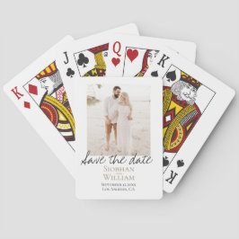 Bewaar de datum handgeschreven gepersonaliseerde f pokerkaarten