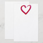 Bewaar de datum/Hart Briefpapier (Voorkant / Achterkant)