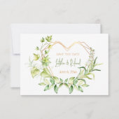 Bewaar de datum Hart Save The Date (Voorkant)