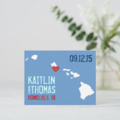 Bewaar de datum - - Hawaii Aankondigingskaart (Staand voorkant)