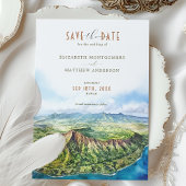 Bewaar de datum Hawaii bestemming bruiloft Kaart