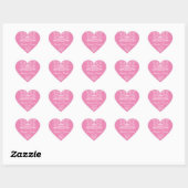 Bewaar de datum Heart Pink Hart Sticker (Vel)