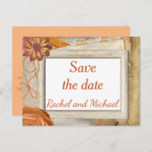 Bewaar de datum Herfst Bruiloft Aankondigingskaart (Voorkant / Achterkant)