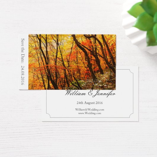 Bewaar de datum Herfst / Herfst Bruiloft 100 Kaart (Bureau)