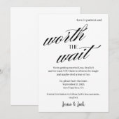 Bewaar de datum – Het wachten waard, Eindelijk kri Save The Date (Voorkant / Achterkant)