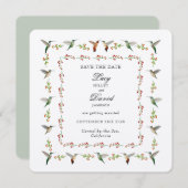 Bewaar de datum Hummingbird (Voorkant / Achterkant)