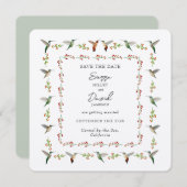 Bewaar de datum Hummingbird (Voorkant / Achterkant)