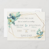 Bewaar de datum: huwelijksfeest briefkaart (Voorkant / Achterkant)